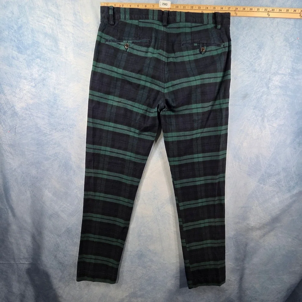 Polo Ralph Lauren Men Green Navy Black Watch Plaid Stretch Straight Chino Pants